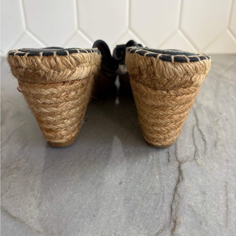 Burberry Black and Tan Wedge Sandals size 41 - Picture 5 of 10